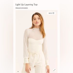 Free People light up layering top XS/S ivory